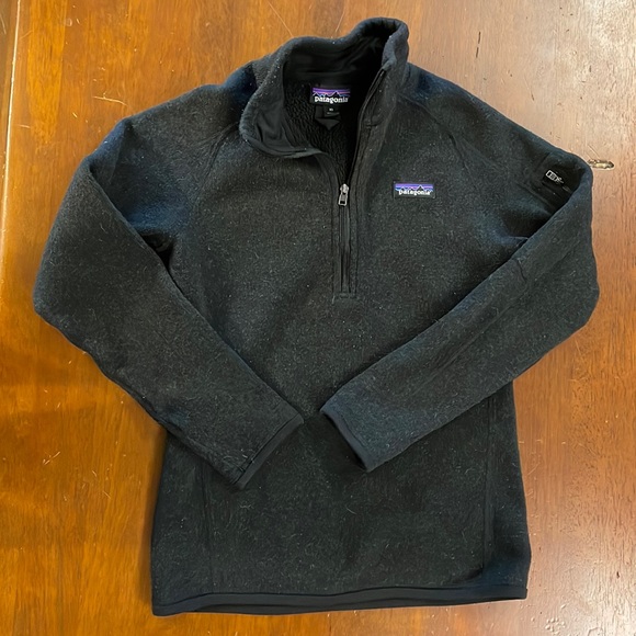 Patagonia Women’s better sweater quarter zip pullover XS black - Picture 1 of 3